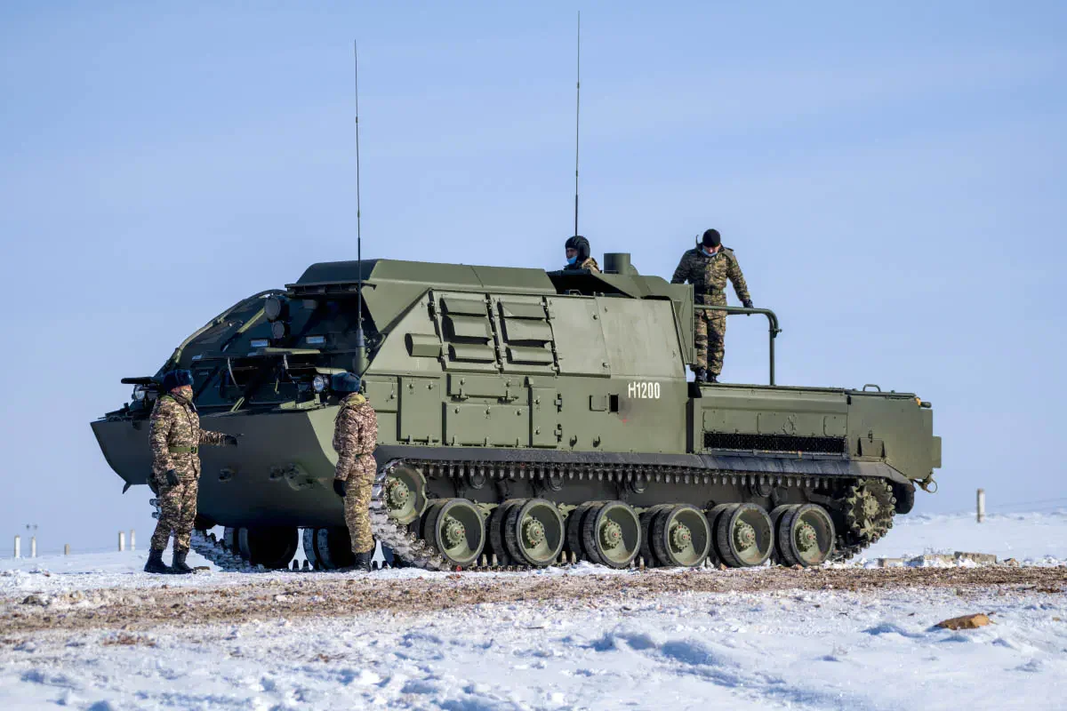 Buk-М2 missile system (NATO reporting name SA-17 Grizzly) Kazakh Air Defense Forces. Sary-Shagan missile testing range