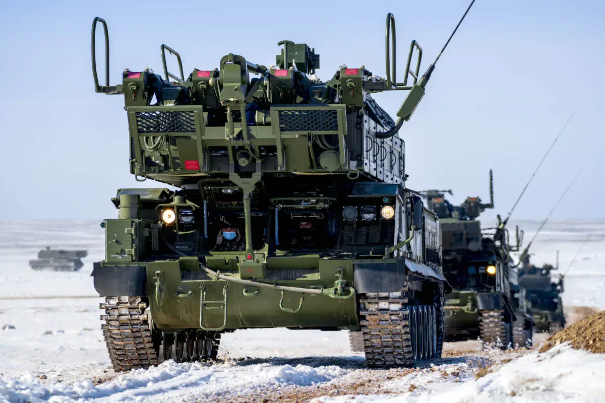 Buk-М2 missile system (NATO reporting name SA-17 Grizzly) Kazakh Air Defense Forces. Sary-Shagan missile testing range