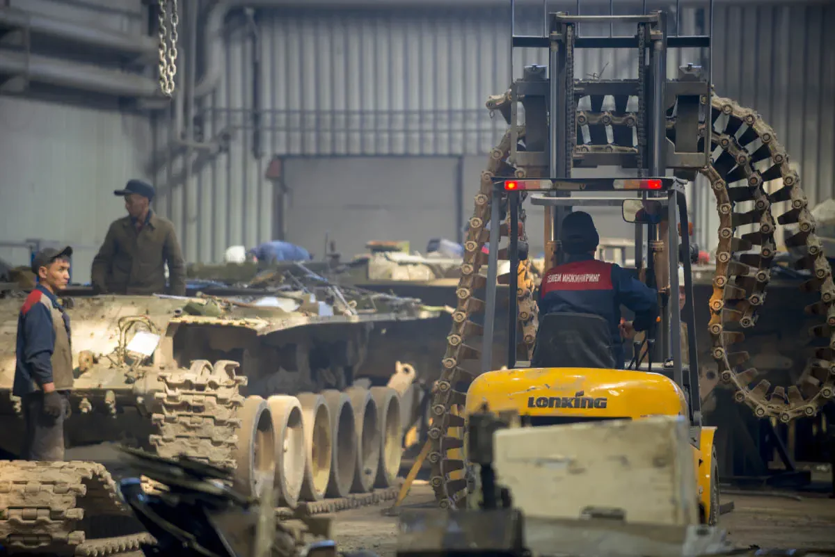Semey Engineering is a defense plant for the repair of armored vehicles. Semey, Kazakhstan