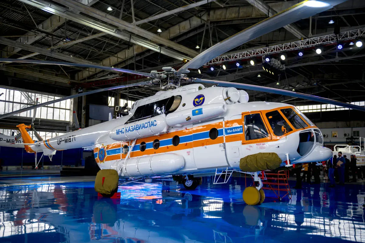 405-й авиаремонтный завод обслуживает вертолёты марки «Ми». Алматы, Казахстан