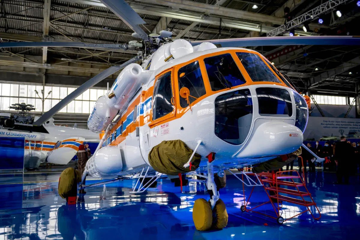 405 aircraft repair plant servicing helicopters of the Mil family. Almaty, Kazakhstan