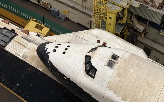 The Nose Section of the Buran Space Shuttle, Including the Flight Deck
