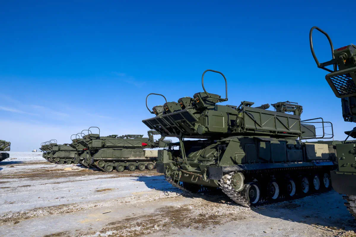 ЗРК «Бук-М2» (по классификации НАТО SA-17 Grizzly) Сил воздушной обороны Казахстана. Полигон Сары-Шаган