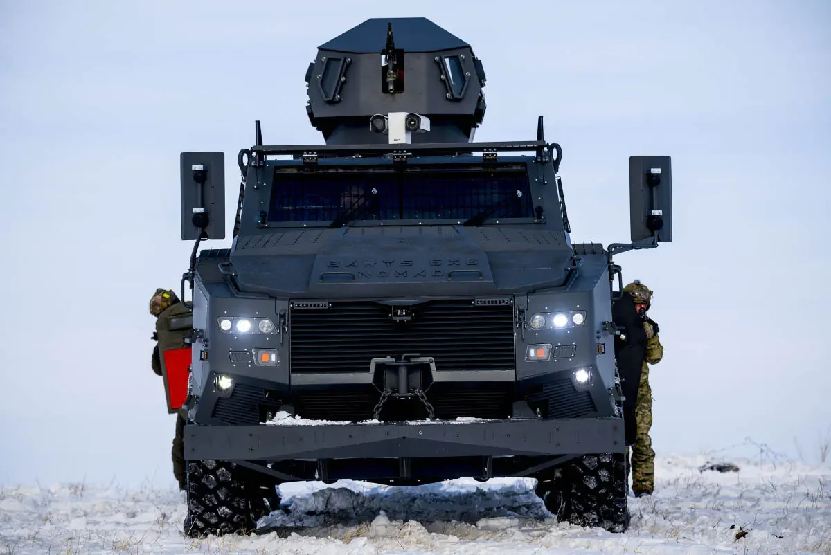 Winter tests of the Kazakh armored car "Barys 6x6"
