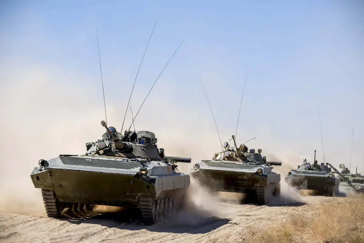 Exercises of the ground forces of Kazakhstan Karatau – 2017. Gvardeyskiy, Zhambyl region, Kazakhstan