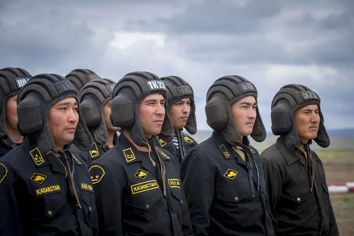 The Kazakh military is preparing for a tank biathlon competition. Ayagoz, Kazakhstan