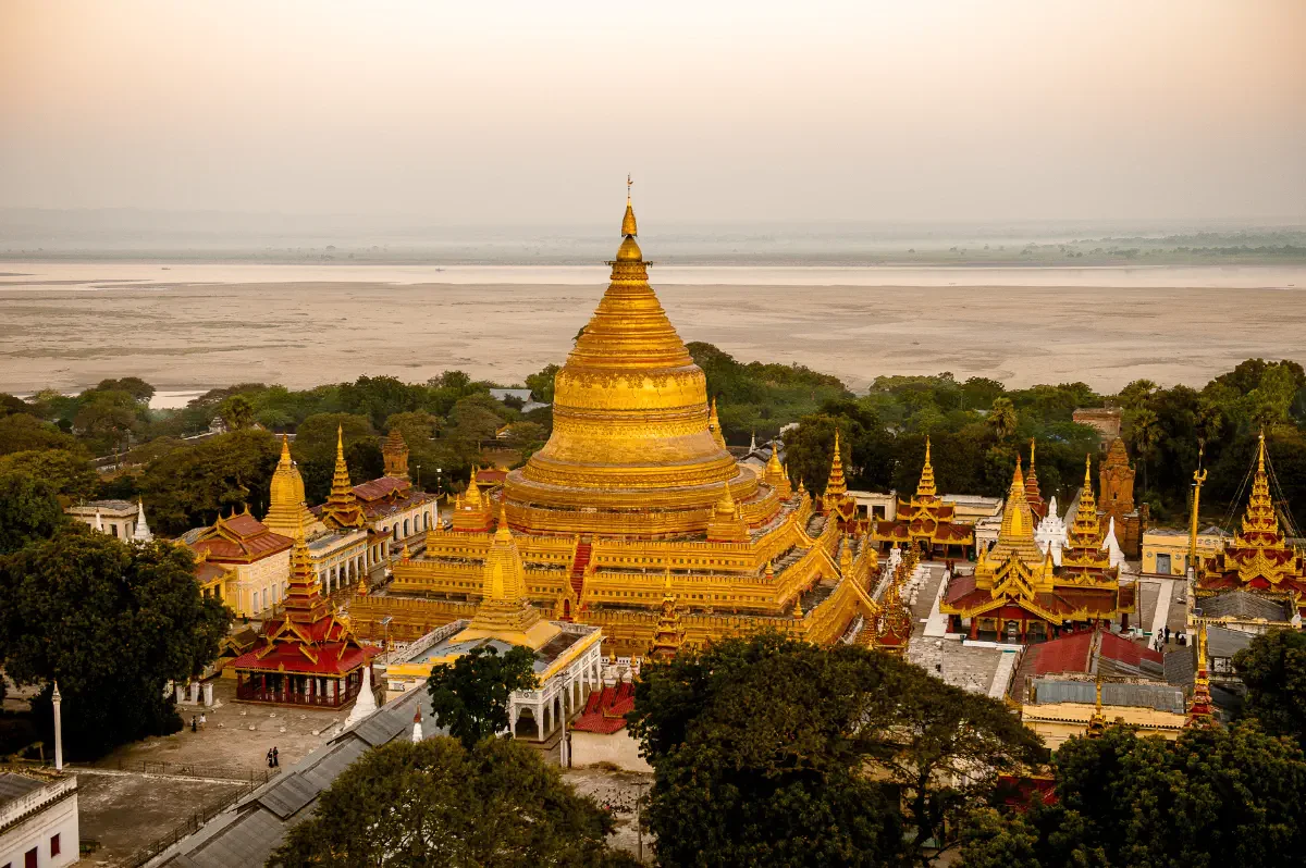 Shwezigon Paya Pagoda. Bagan
