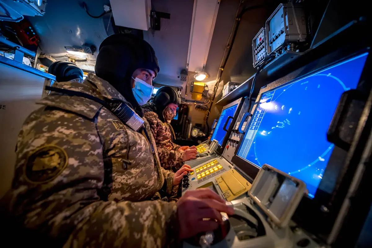 Buk-М2 missile system (NATO reporting name SA-17 Grizzly) Kazakh Air Defense Forces. Sary-Shagan missile testing range