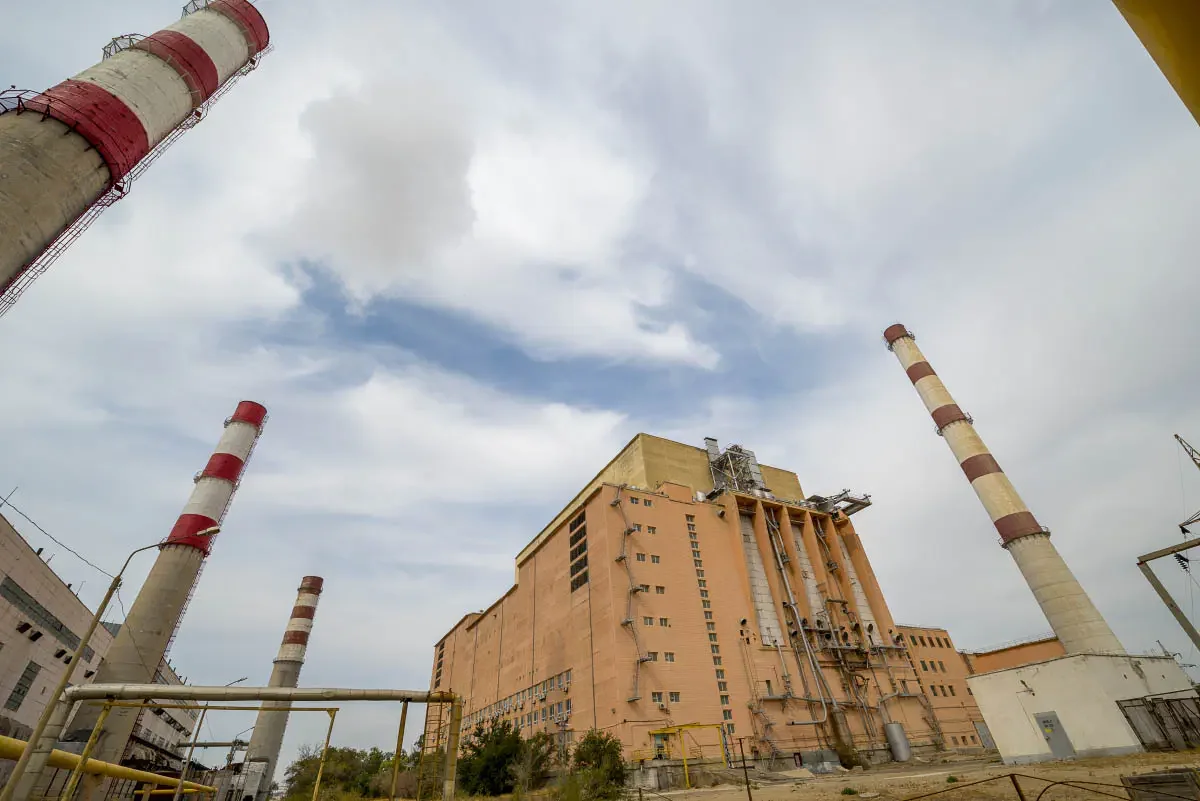 Mangistau atom electric complex. The world's first fast-neutron nuclear reactor BN-350 operated here. Aktau, Kazakhstan