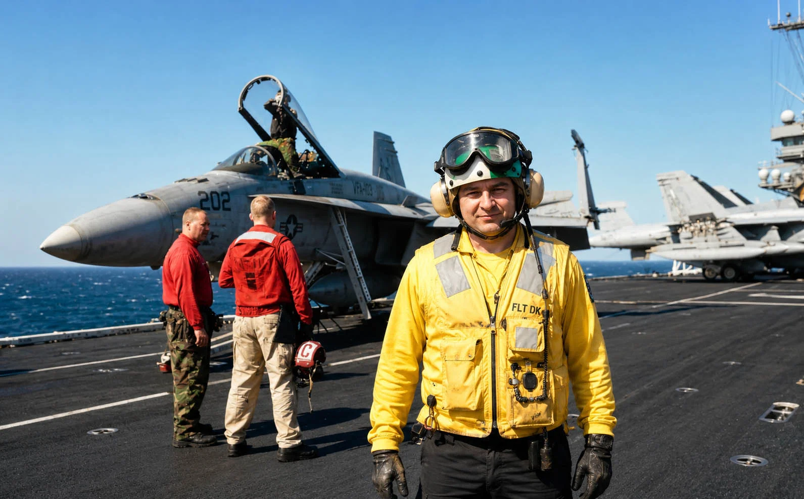 The author aboard the USS Harry S. Truman (CVN-75)
