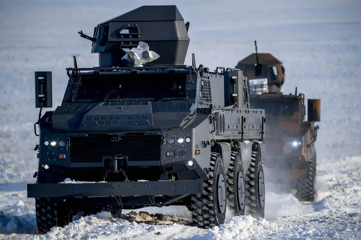 Winter tests of the Kazakh armored car "Barys 6x6"
