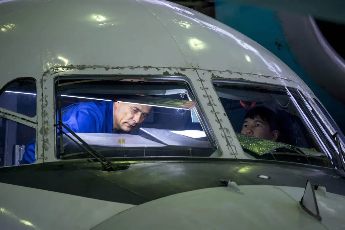 Kazakhstan Aviation Industry — компания, которая производит, обслуживает и ремонтирует авиационную технику для ВВС Казахстана