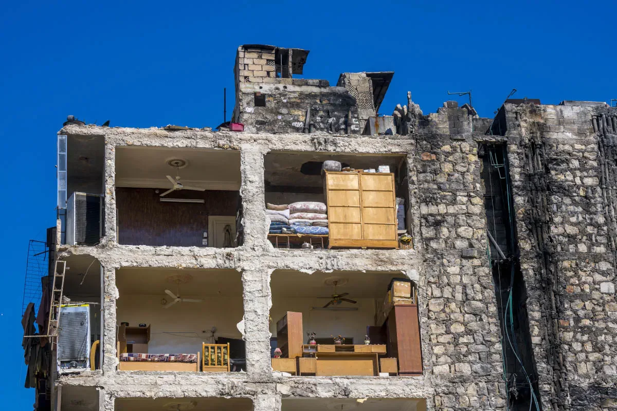 After the earthquake (February 2023). Aleppo, Syria