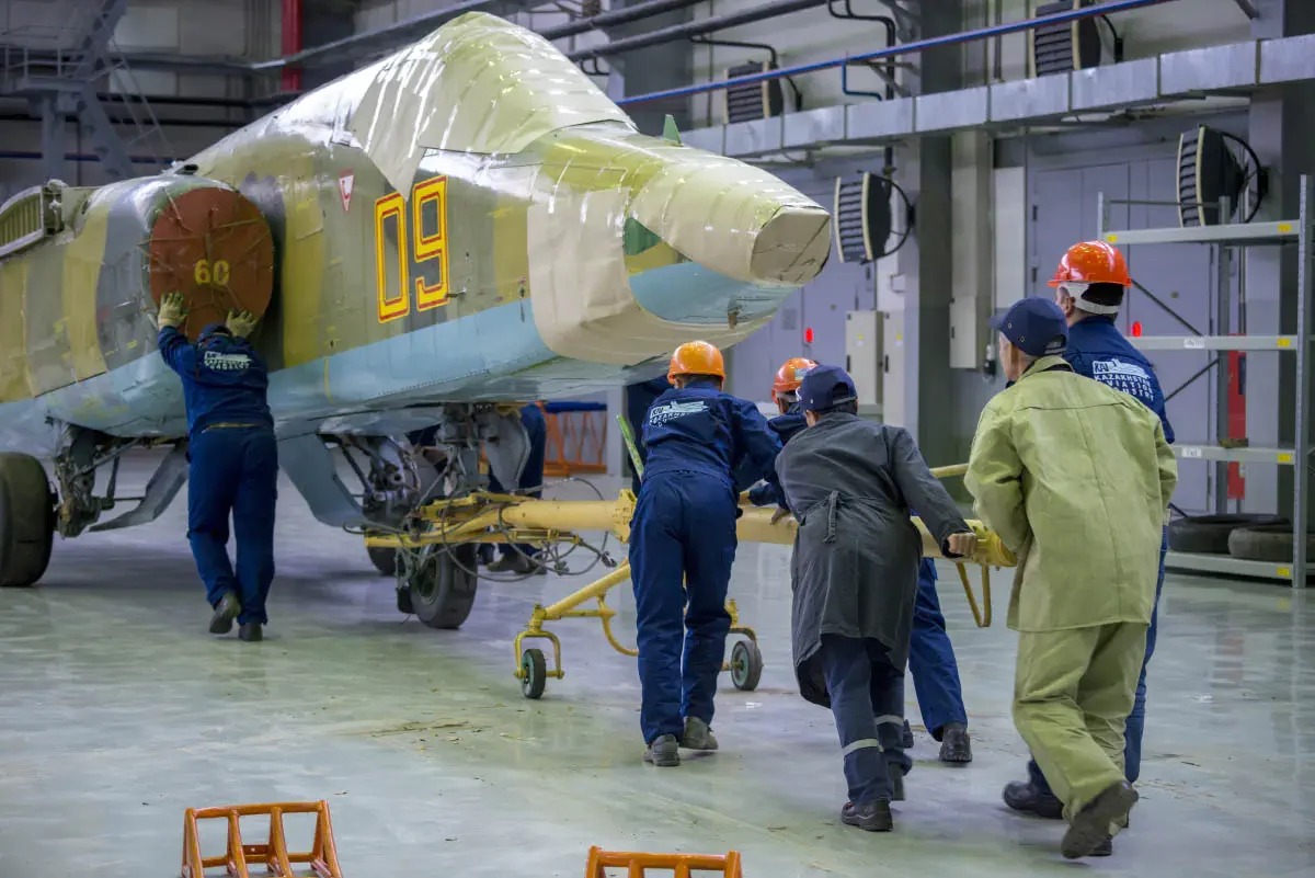 “Kazakhstan Aviation Industry” company main activity is manufacturing, maintenance, repair aviation equipment for the Kazakhstan air forces