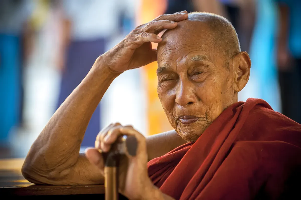 The elderly monk from Yangon