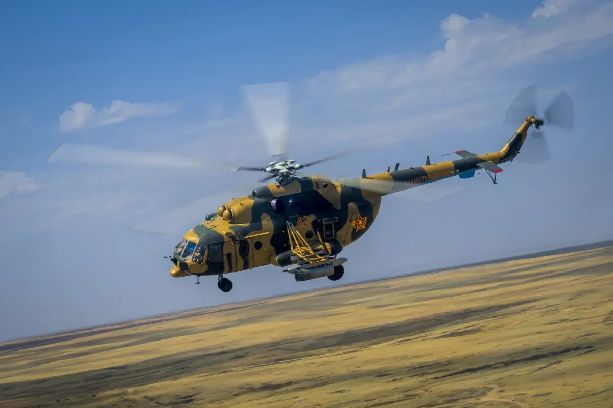 Ми-171Ш ВВС Казахстана (в полёте)