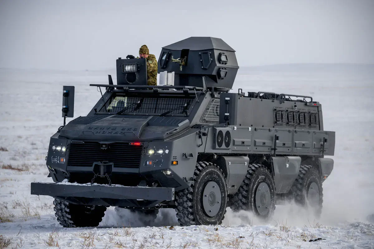 Winter tests of the Kazakh armored car "Barys 6x6"