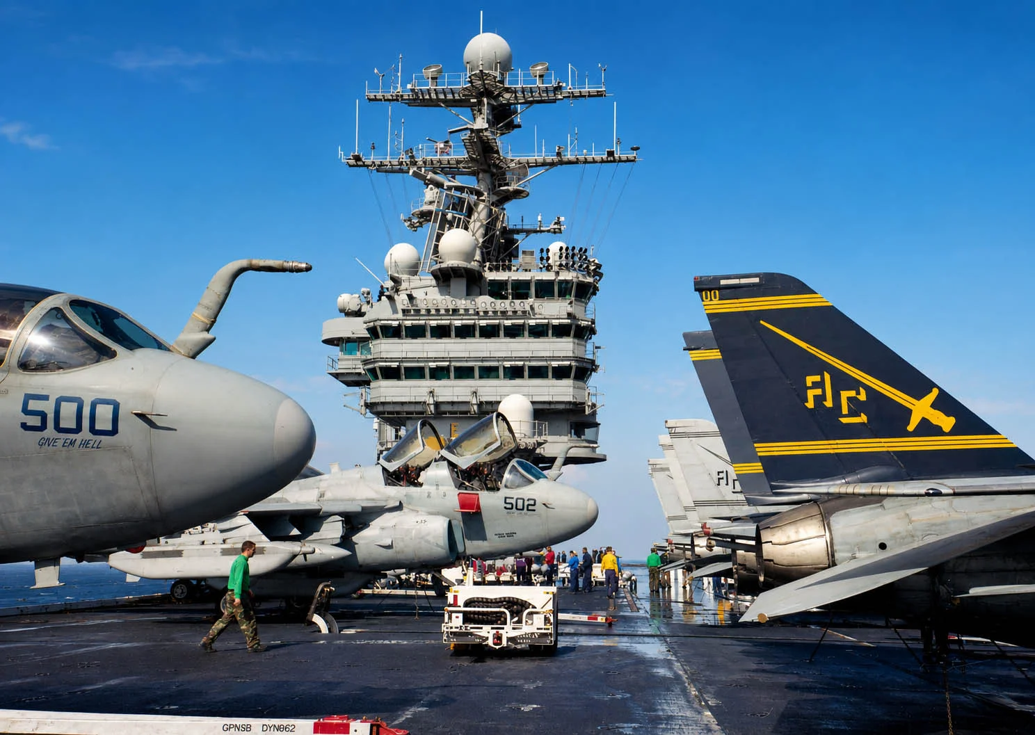 On the flight deck