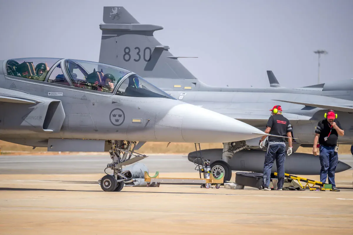 International Aviation show Aero India-2017. Yelahanka air force station, Bengaluru, India