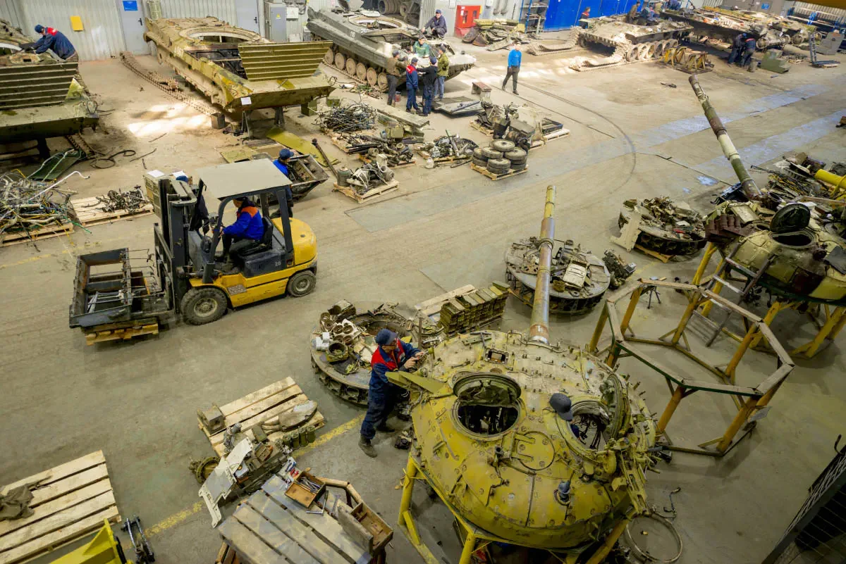 Semey Engineering is a defense plant for the repair of armored vehicles. Semey, Kazakhstan