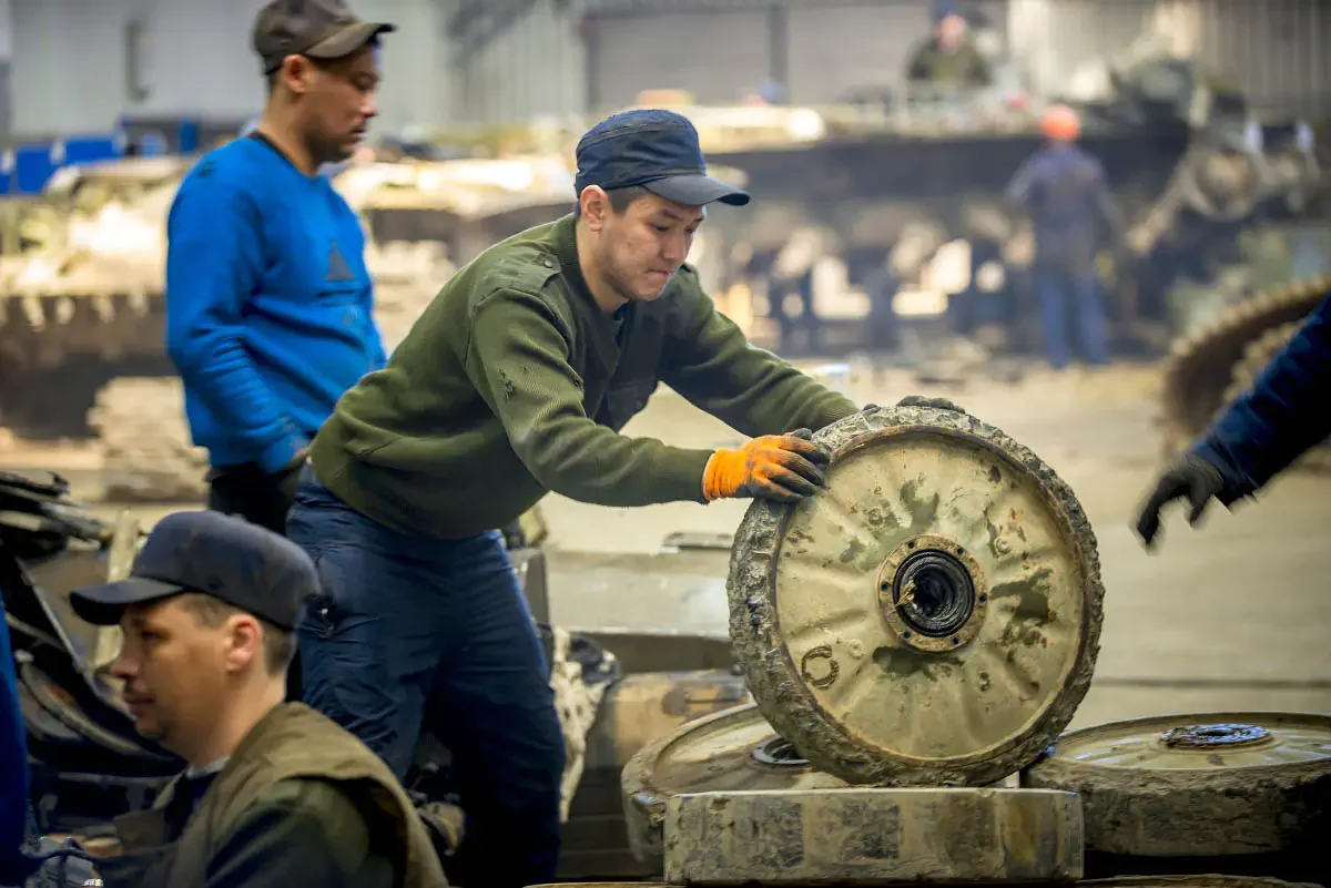 Semey Engineering is a defense plant for the repair of armored vehicles. Semey, Kazakhstan