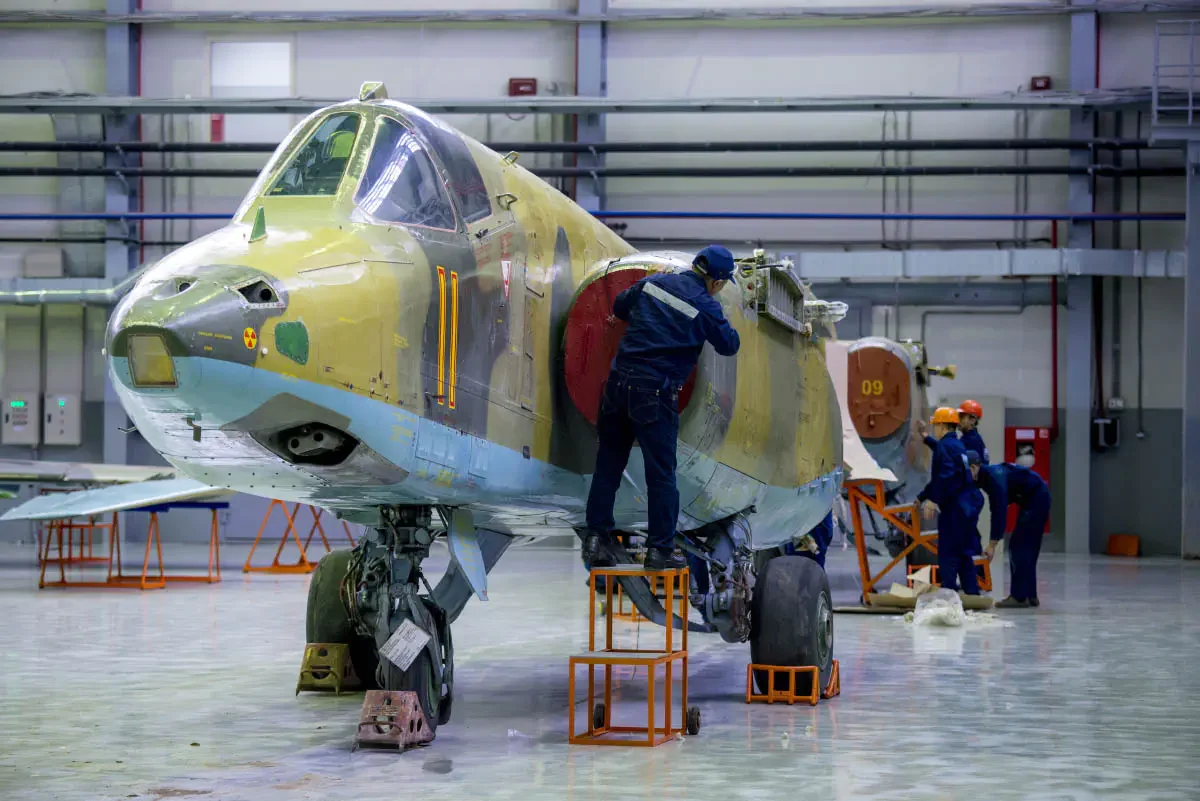 “Kazakhstan Aviation Industry” company main activity is manufacturing, maintenance, repair aviation equipment for the Kazakhstan air forces