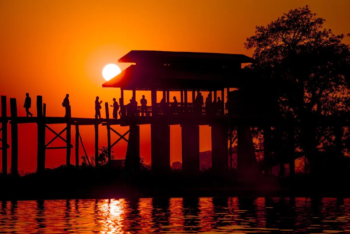 Decline on U-Bein Bridge. Mandalay