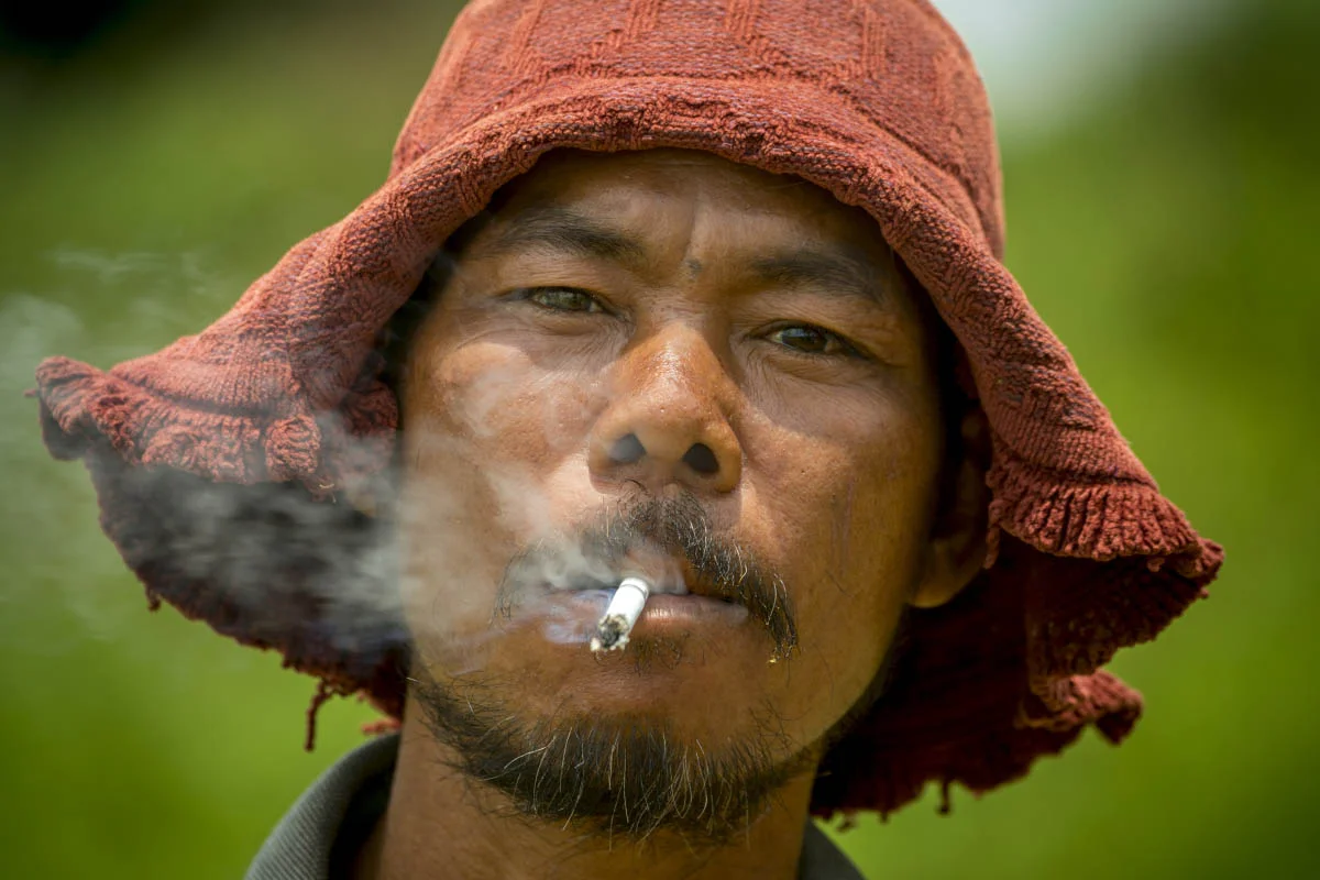 A villager in northern Cambodia