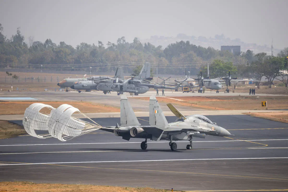 International Aviation show Aero India-2017. Yelahanka air force station, Bengaluru, India