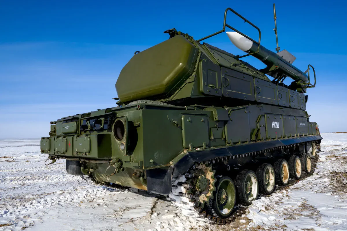 ЗРК «Бук-М2» (по классификации НАТО SA-17 Grizzly) Сил воздушной обороны Казахстана. Полигон Сары-Шаган