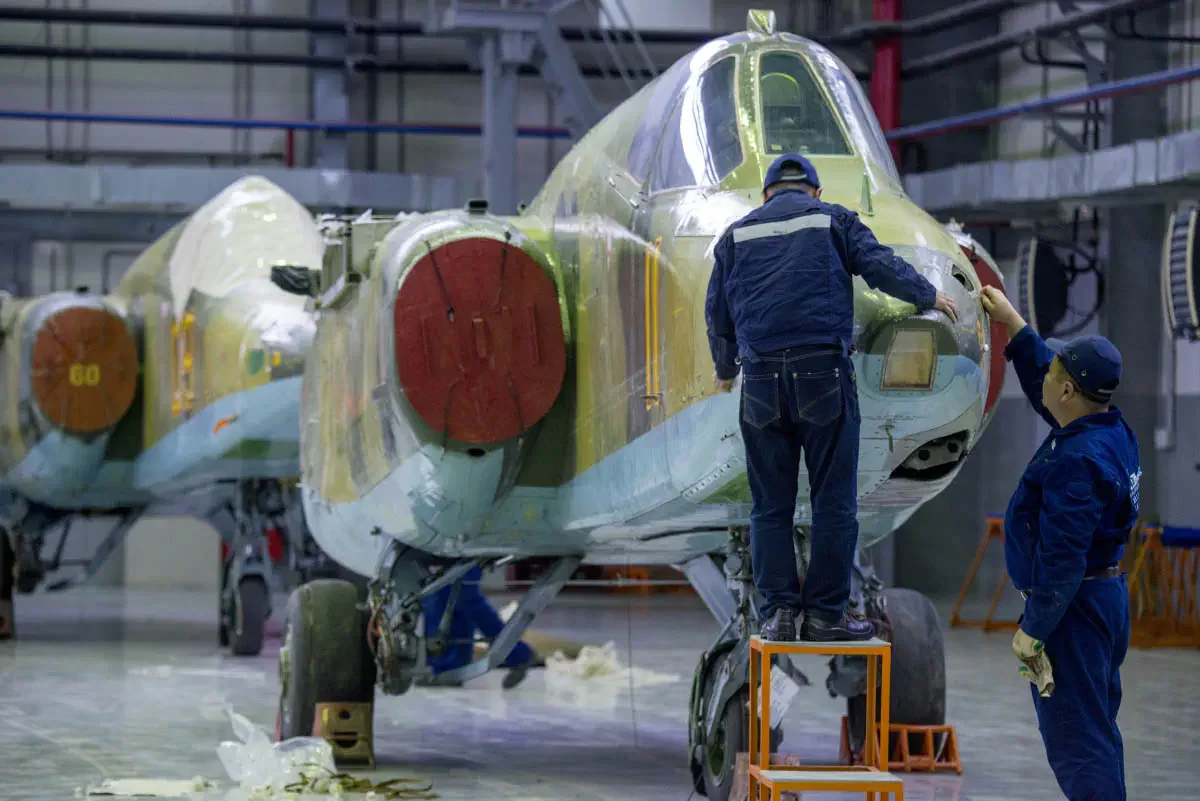 “Kazakhstan Aviation Industry” company main activity is manufacturing, maintenance, repair aviation equipment for the Kazakhstan air forces