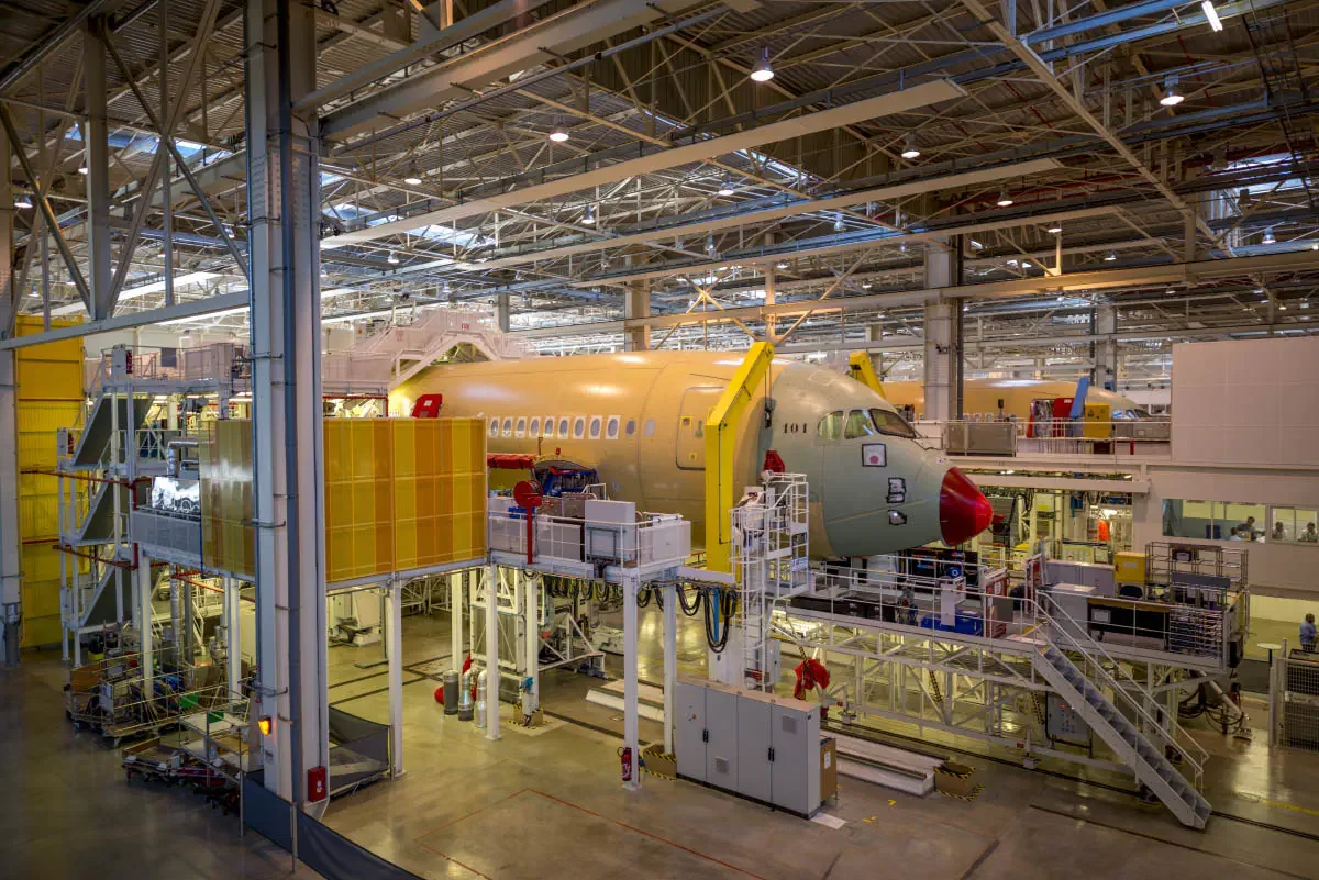 The main Airbus factory. Toulouse-Blagnac Airport, France