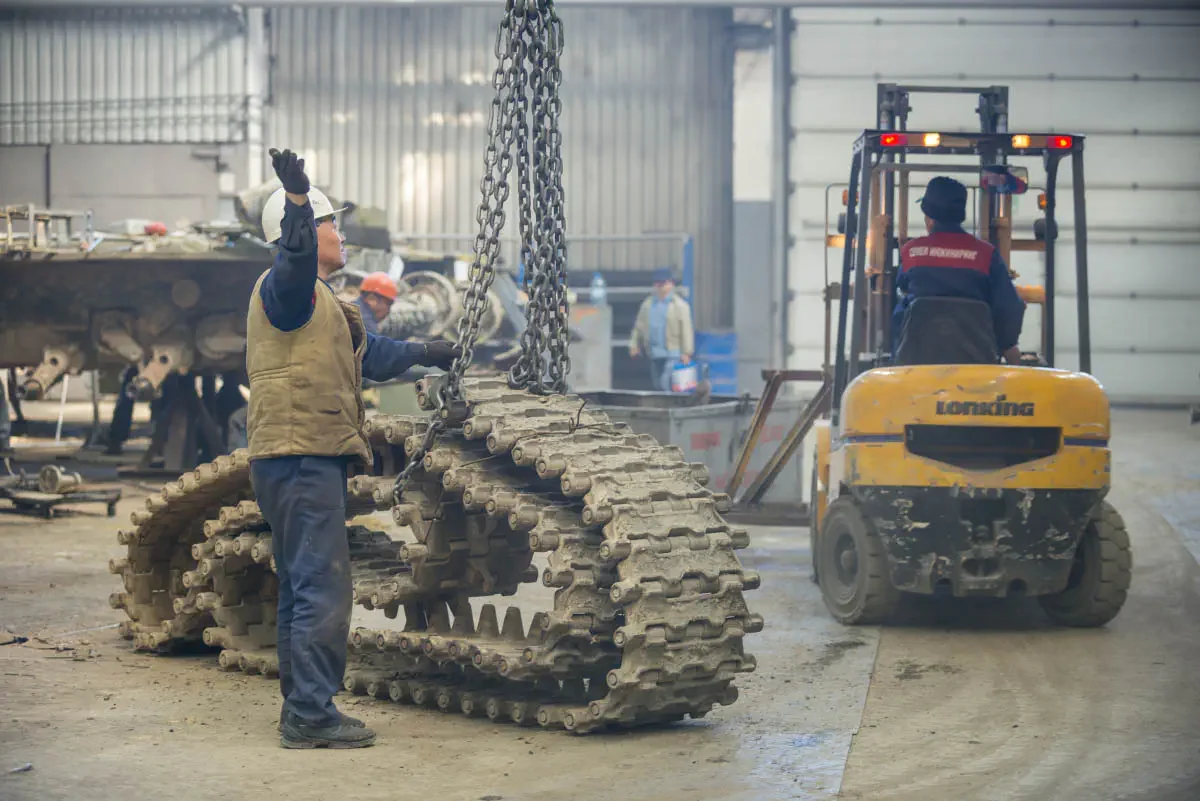 Semey Engineering is a defense plant for the repair of armored vehicles. Semey, Kazakhstan