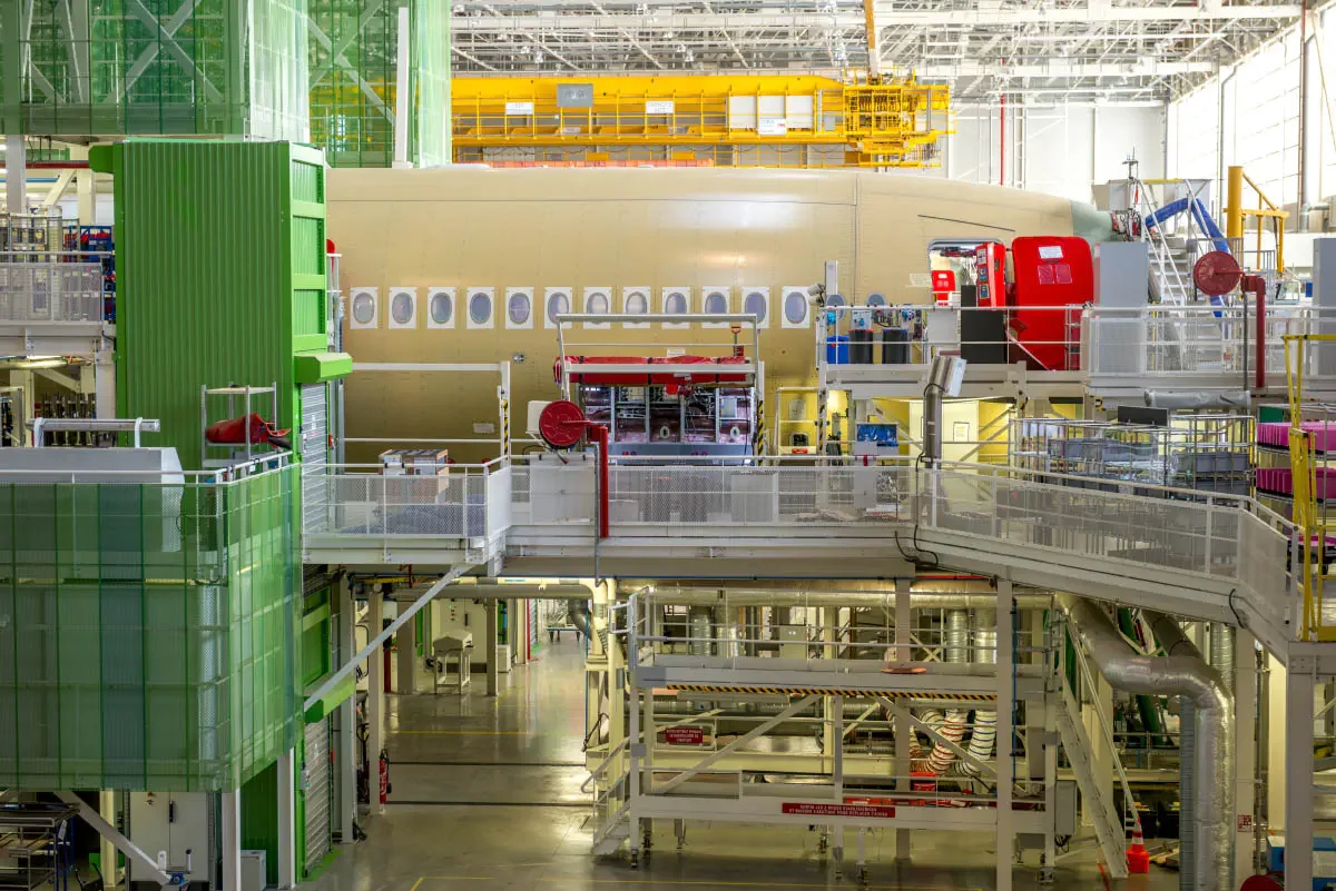 The main Airbus factory. Toulouse-Blagnac Airport, France