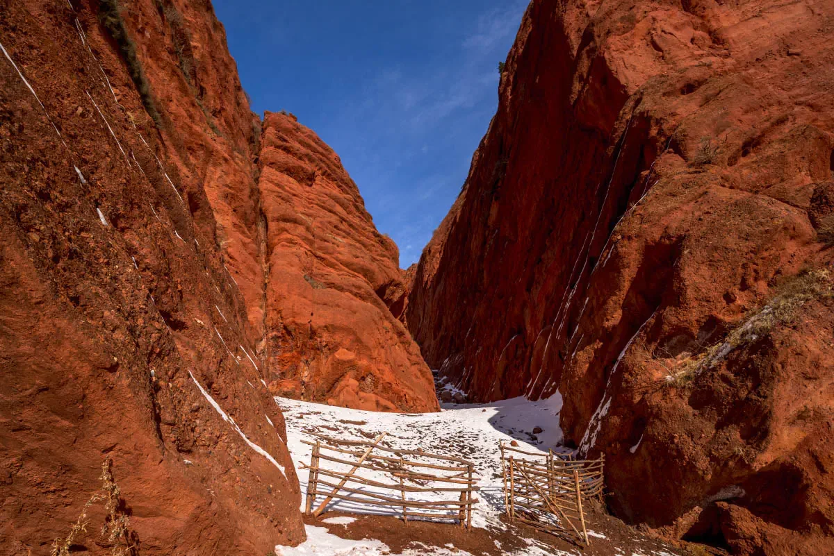 Jety-Oguz winter. Issyk-Кul region, Kyrgyzstan