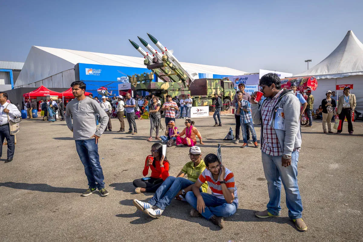 International Aviation show Aero India-2017. Yelahanka air force station, Bengaluru, India