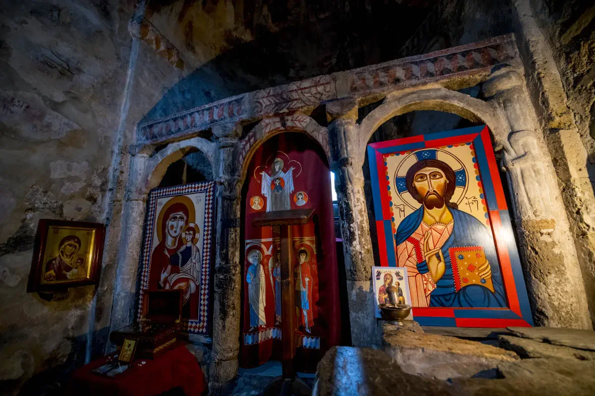 The Ushguli church of the Mother of God (Lamaria church of Ushguli). Samegrelo-Zemo Svaneti region, Georgia