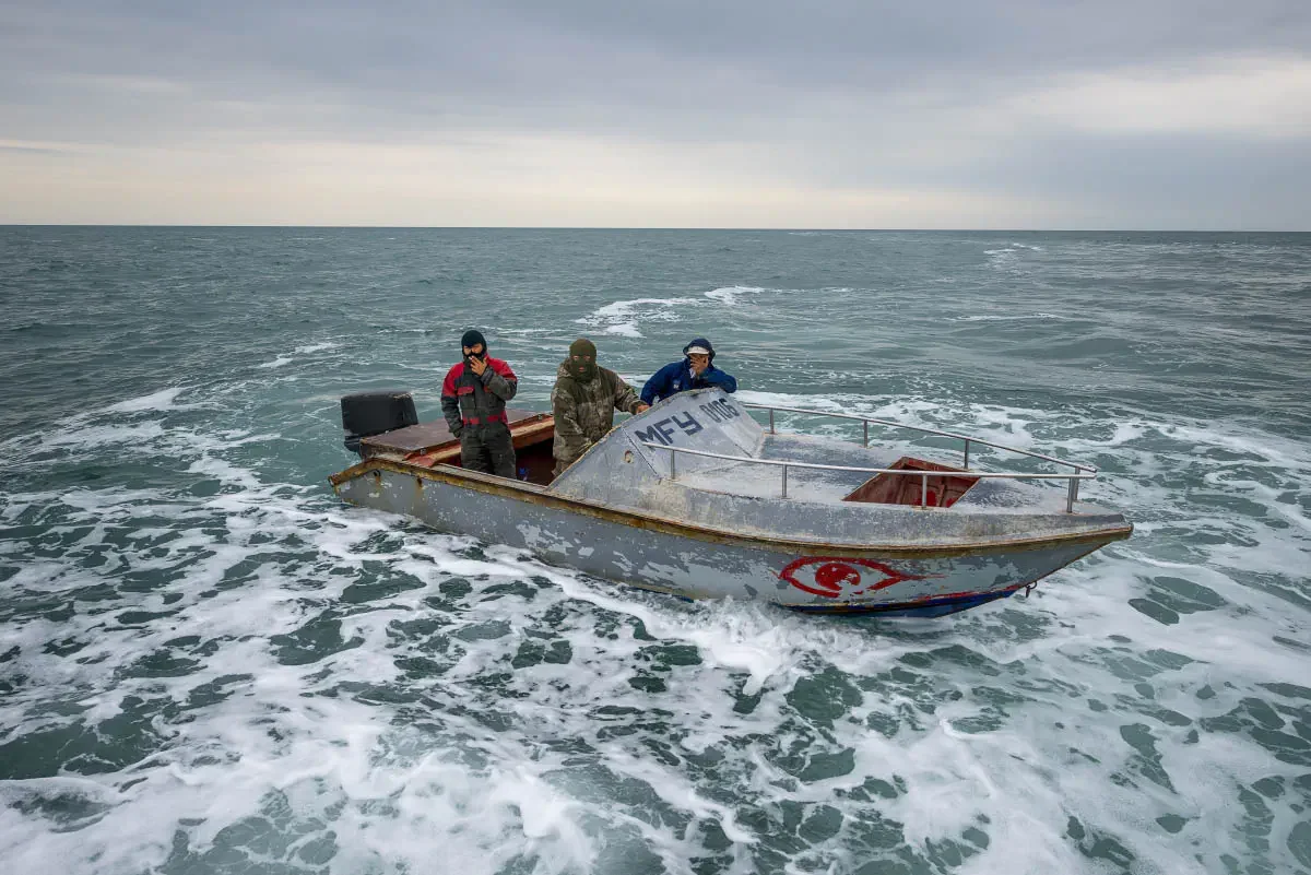 Units of the Kazakh Coast Guard control the water border of Kazakhstan on the Caspian Sea