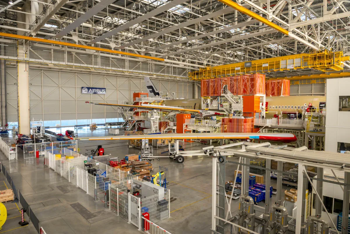 The main Airbus factory. Toulouse-Blagnac Airport, France