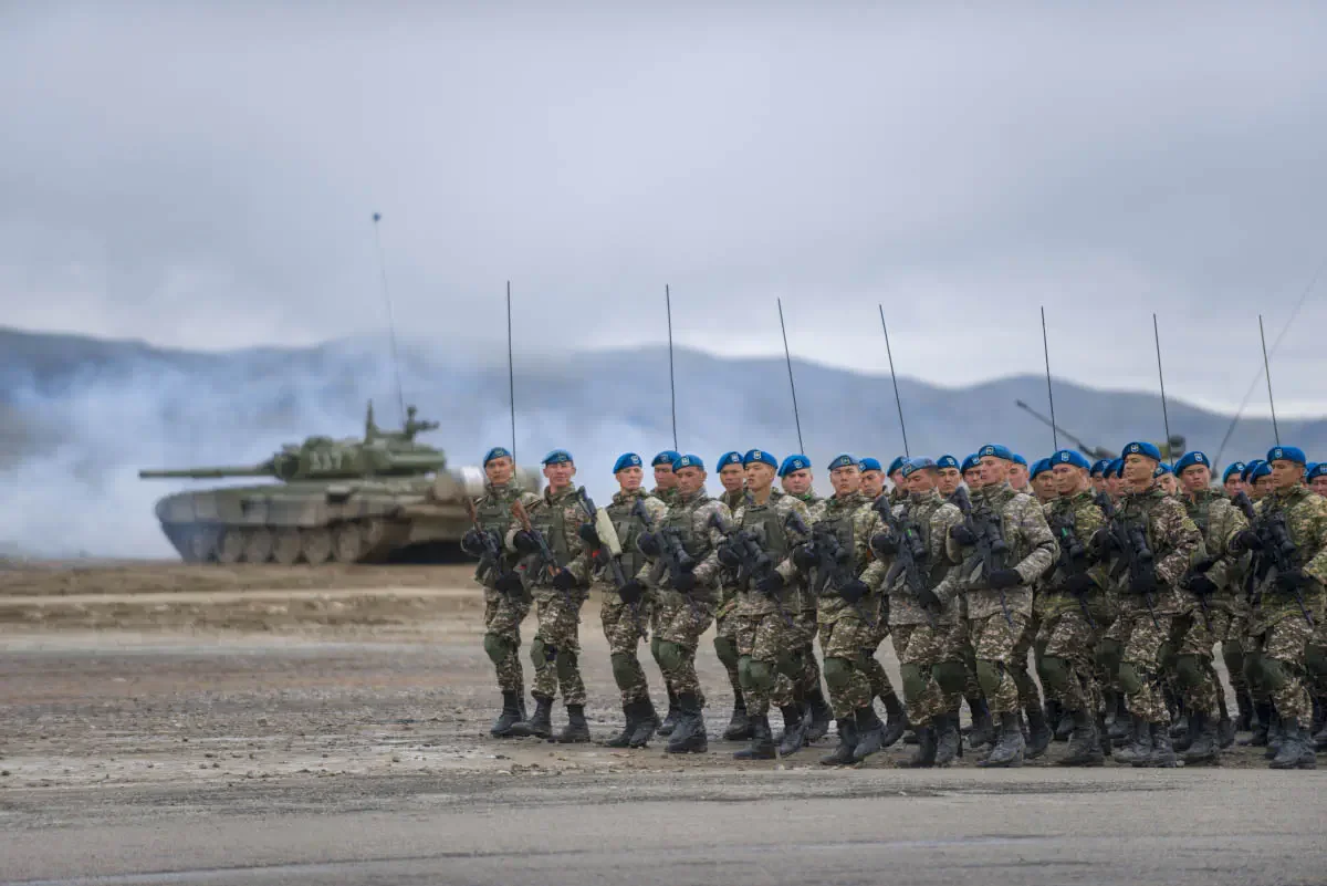 The Armed Forces of Kazakhstan holds Battle Parades (Russian: Боевой парад) every couple of years on 7 May, which is Defender of the Fatherland Day in Kazakhstan
