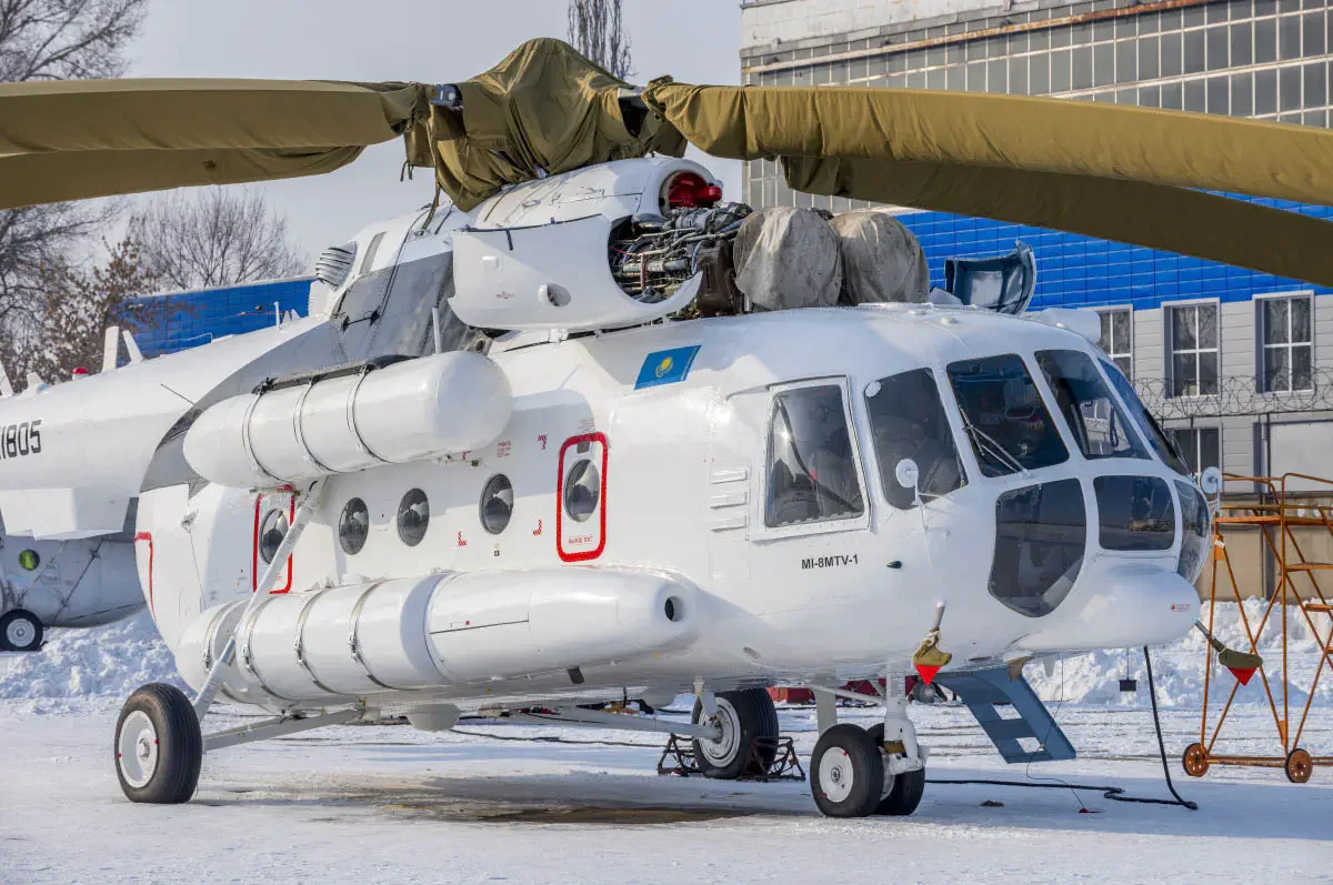 405 aircraft repair plant servicing helicopters of the Mil family. Almaty, Kazakhstan