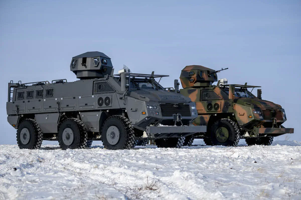 Winter tests of the Kazakh armored car "Barys 6x6"