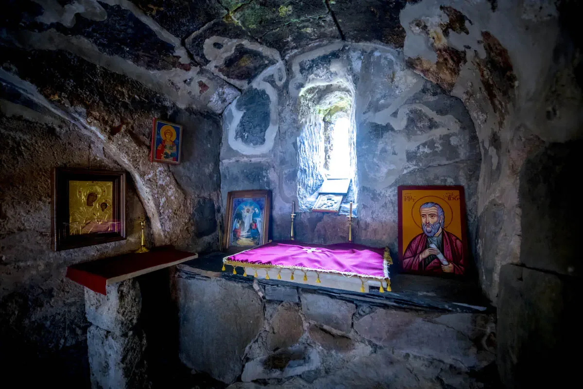 The Ushguli church of the Mother of God (Lamaria church of Ushguli). Samegrelo-Zemo Svaneti region, Georgia