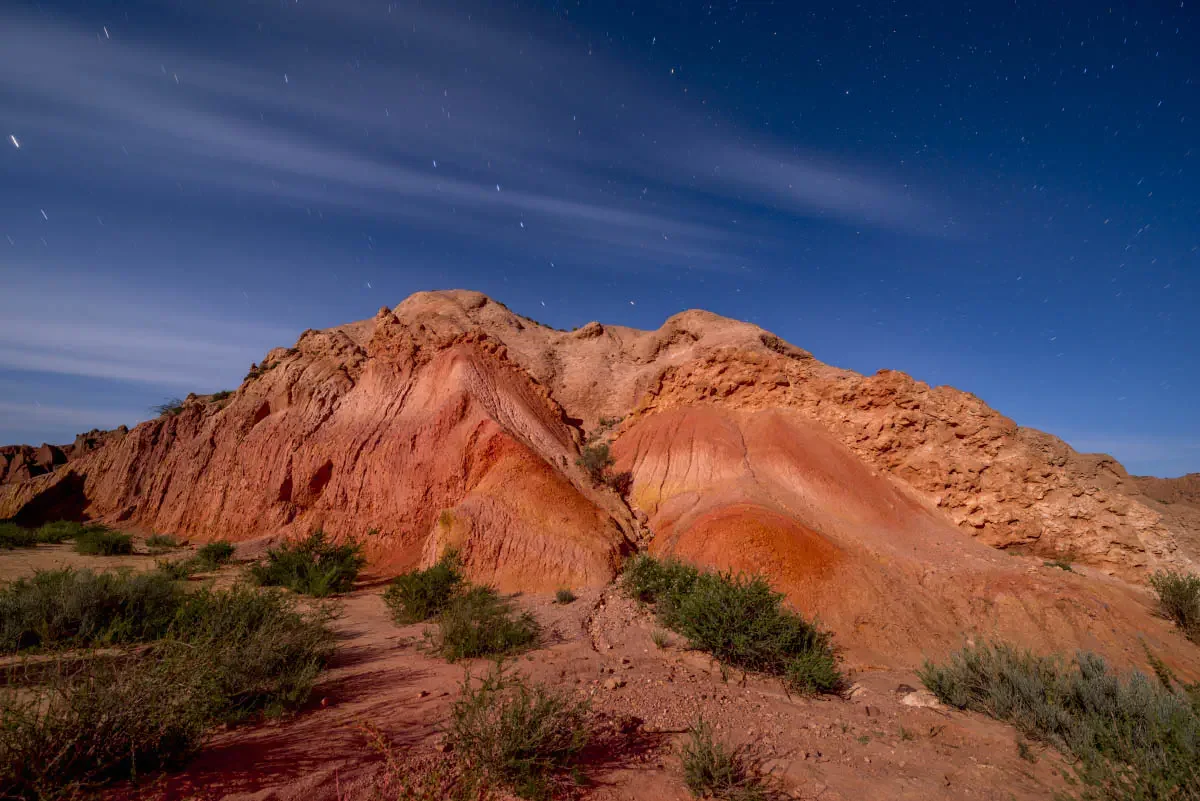 Fairy Tale сanyon at night, Issyk-Кul region, Kyrgyzstan