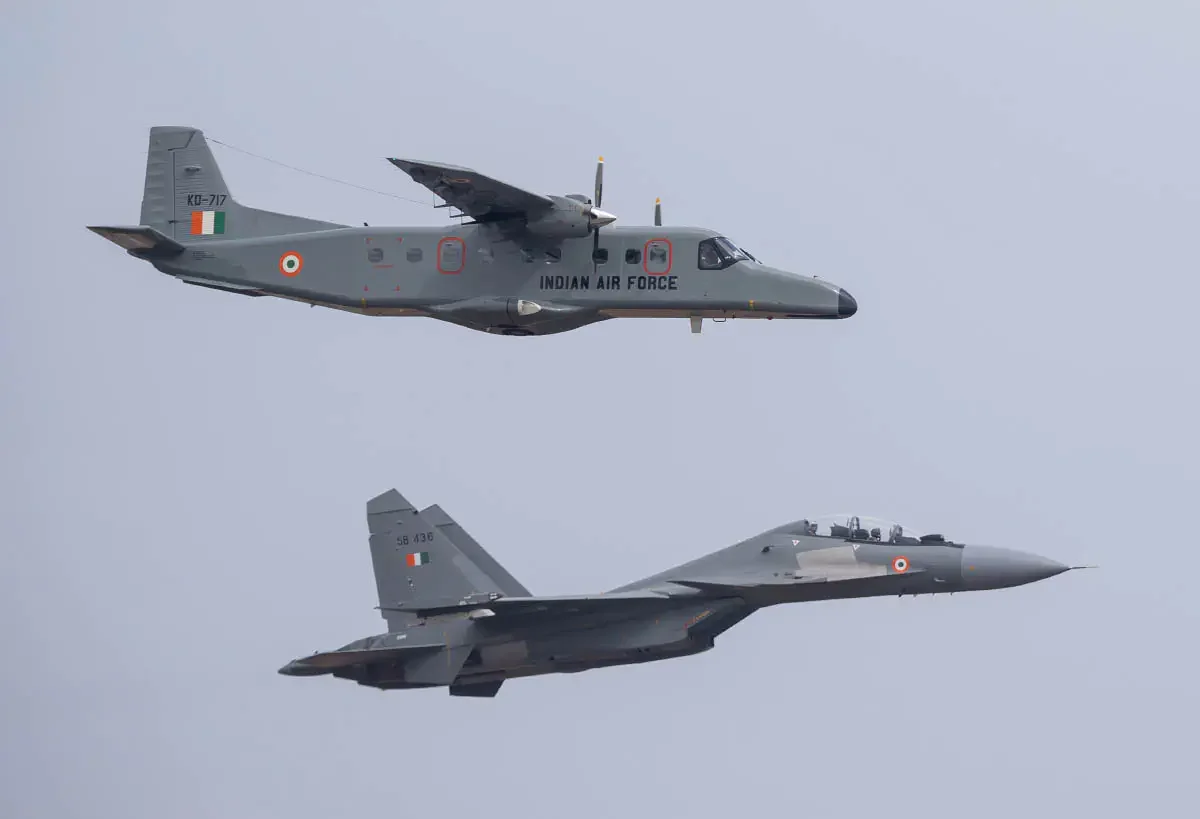 International Aviation show Aero India-2017. Yelahanka air force station, Bengaluru, India