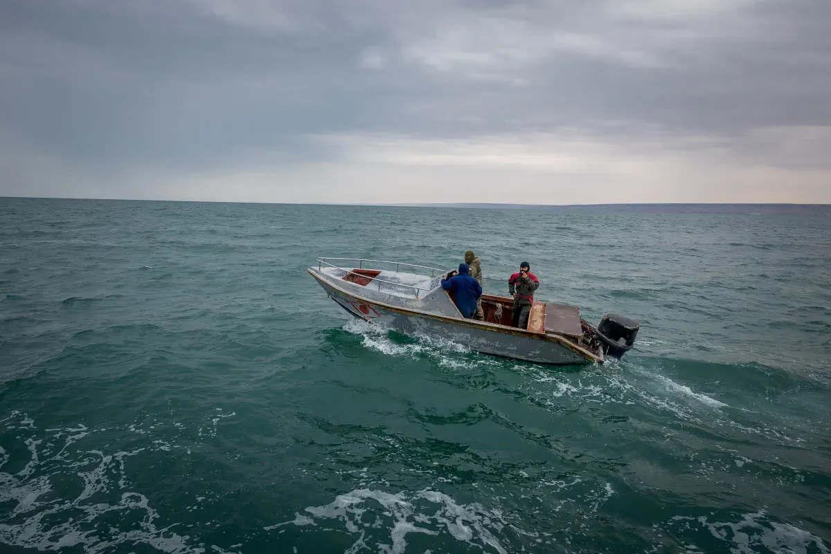 Units of the Kazakh Coast Guard control the water border of Kazakhstan on the Caspian Sea