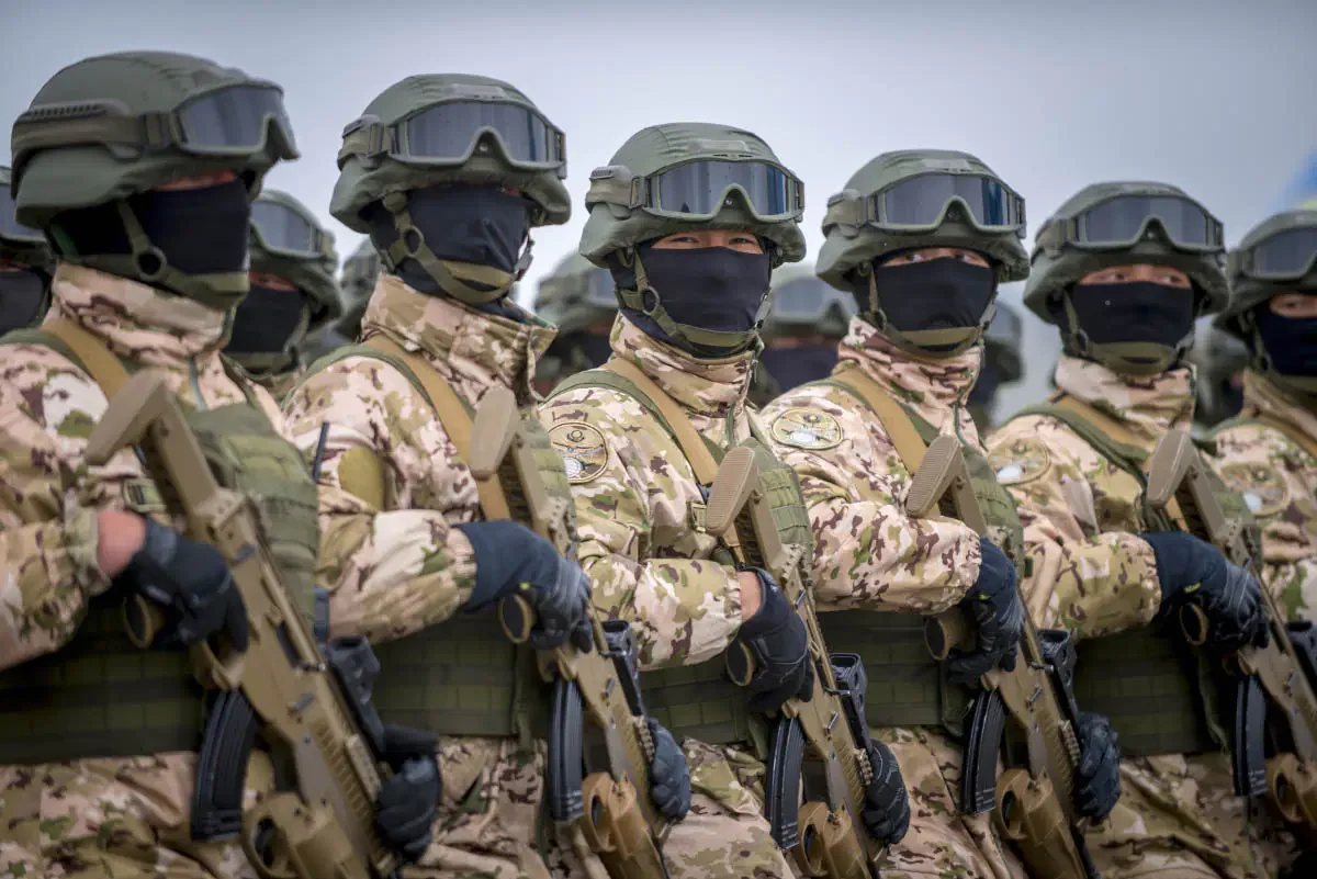 The Armed Forces of Kazakhstan holds Battle Parades (Russian: Боевой парад) every couple of years on 7 May, which is Defender of the Fatherland Day in Kazakhstan