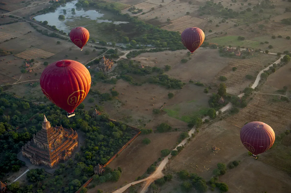 Balloons over Bagan