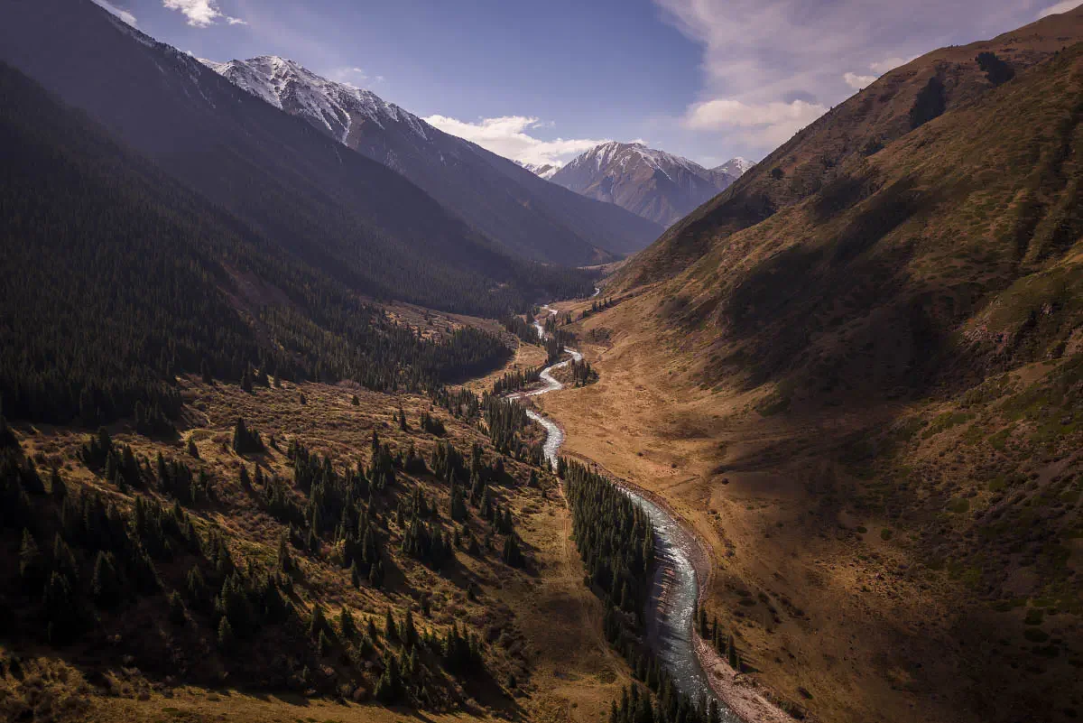 Chilik river valley. South-East Kazakhstan