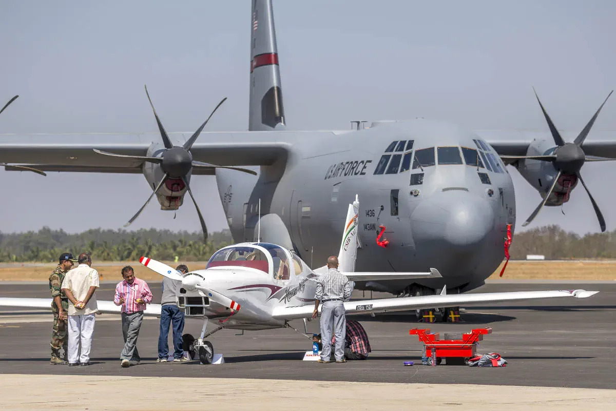 International Aviation show Aero India-2017. Yelahanka air force station, Bengaluru, India